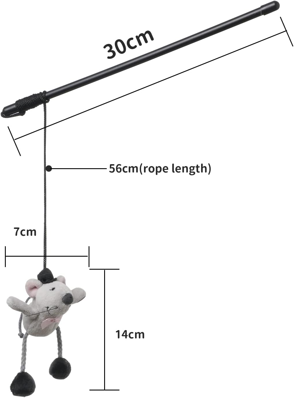 Cat Wand Toy Cute Mouse Tease - PAZ'S GIFT