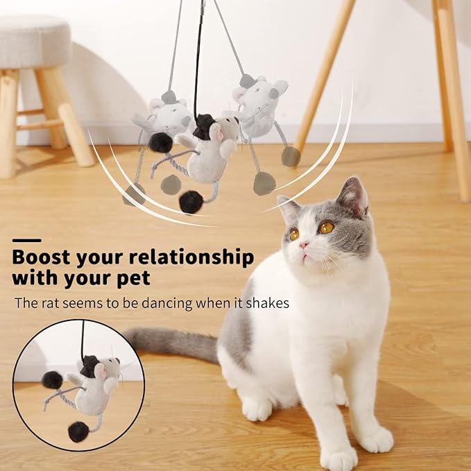 Cat Wand Toy Cute Mouse Tease - PAZ'S GIFT
