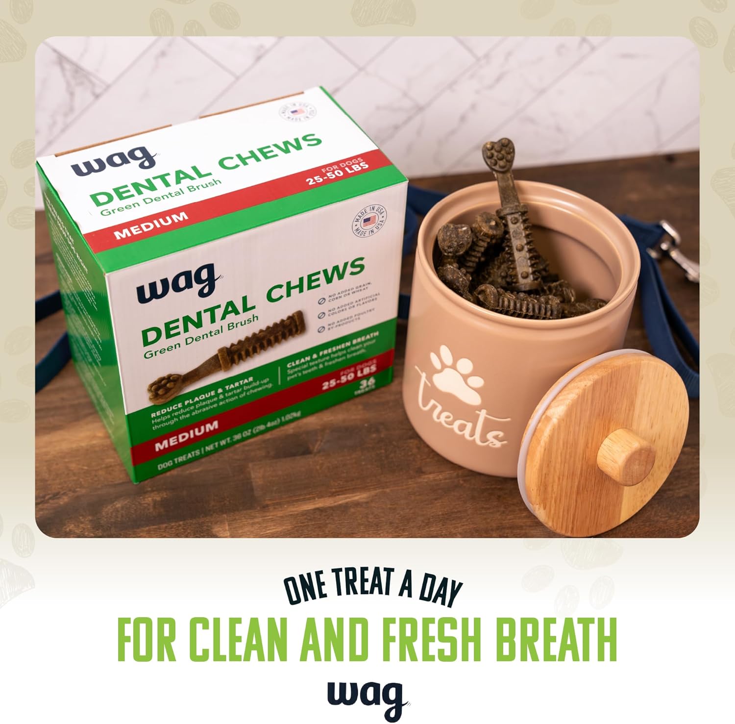 Dental Dogs Treat to Help Clean Teeth & Freshen Breath - Wag