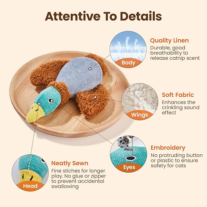 Catnip Toys - Potaroma Birds - 6.5 Inches, Pack of 2