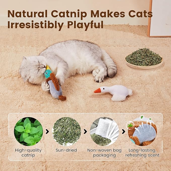 Catnip Toys - Potaroma Birds - 6.5 Inches, Pack of 2